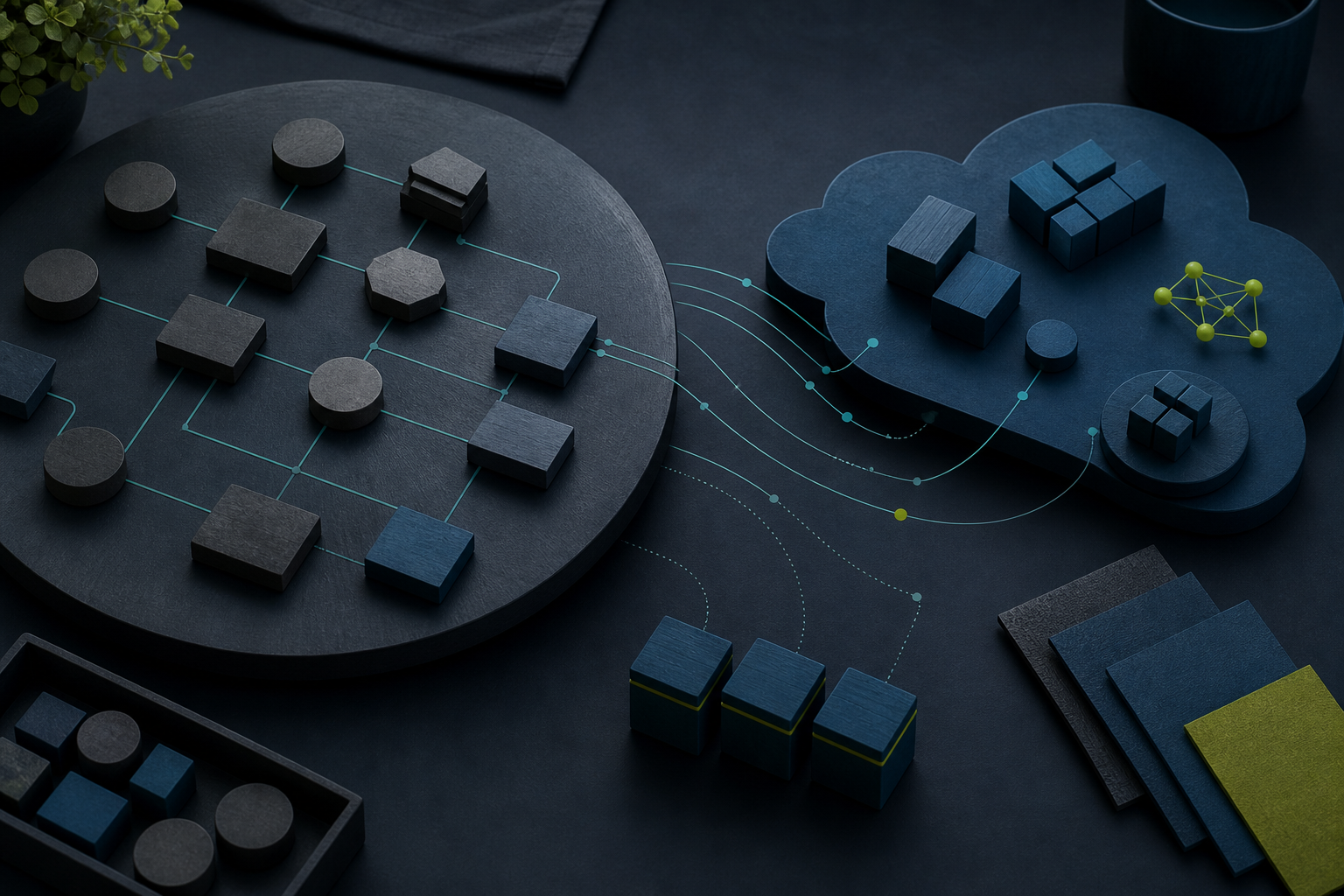 Illustrative Darstellung zum Ratgeberthema Cloud-ERP: Betriebsmodell, Vertrag und Sicherheit bewerten